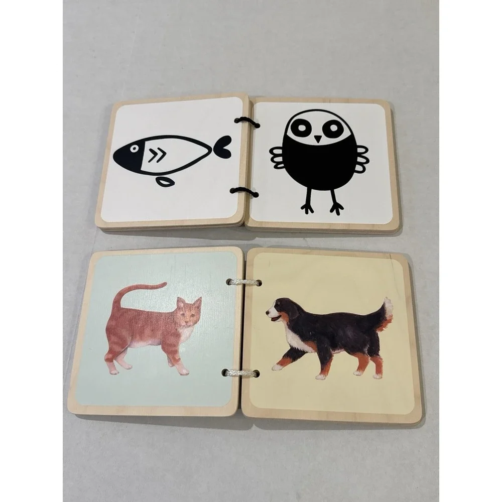 Lovevery Wooden Books - From The Looker Montessori-Based Play Kit (0-12 Weeks)